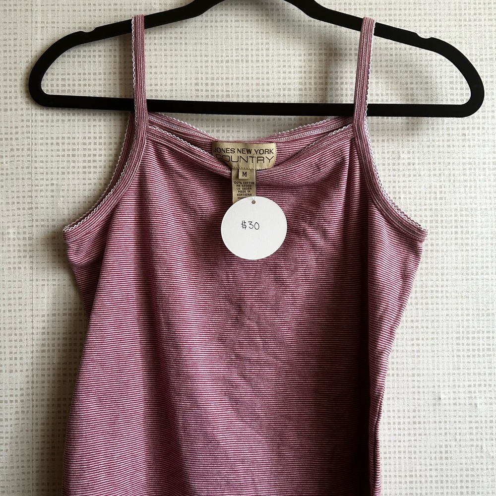 Vintage Jones New York Country Women's Pink Striped Top